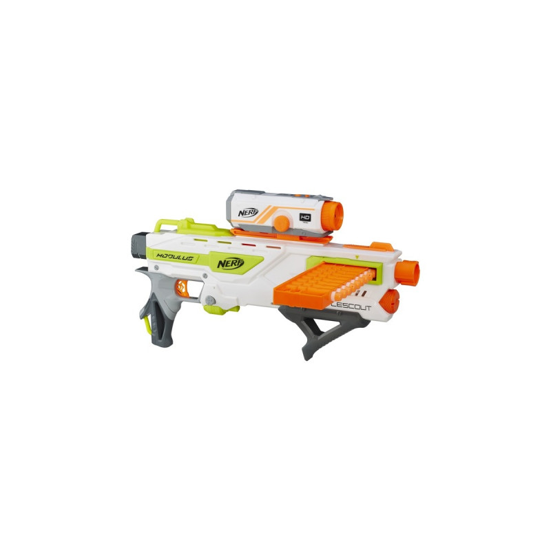 Hasbro Nerf N-Strike Elite Modulus BattleScout ICS-10, Nerf Gun(weiß/orange, Frustfreie Verpackung)