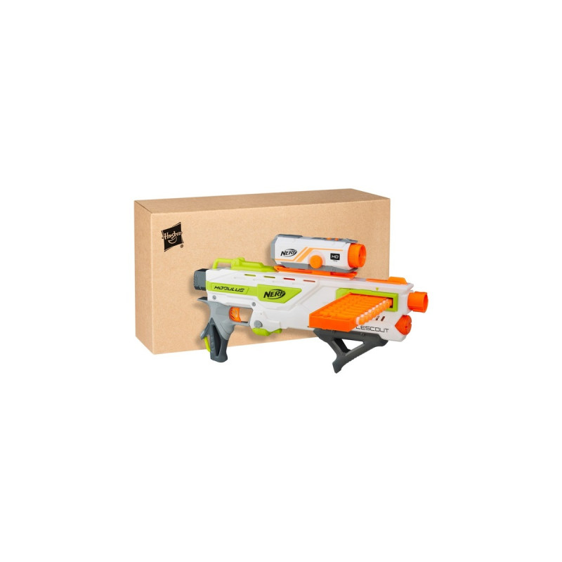 Hasbro Nerf N-Strike Elite Modulus BattleScout ICS-10, Nerf Gun(weiß/orange, Frustfreie Verpackung)