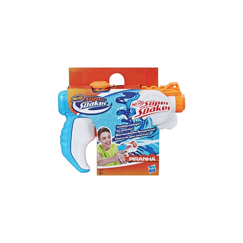 Hasbro Nerf Super Soaker Piranha, Wasserpistole(blau/weiß)