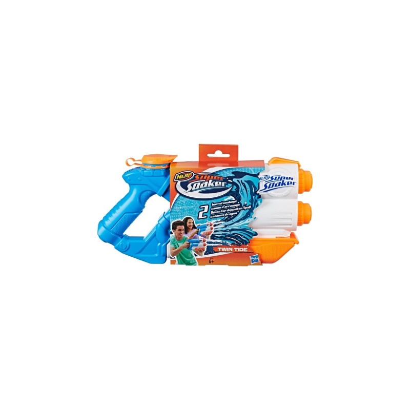 Hasbro Nerf Super Soaker Twin Tide, Wasserpistole(blau/weiß)