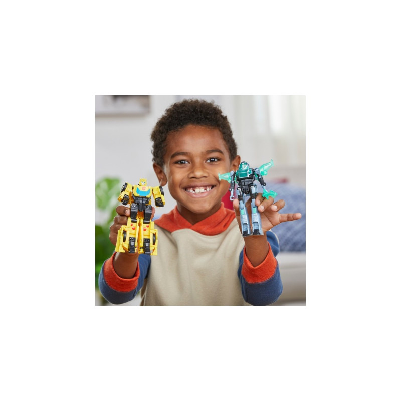 Hasbro Transformers EarthSpark Cyber-Combiner Bumblebee und Mo Malto, Spielfigur