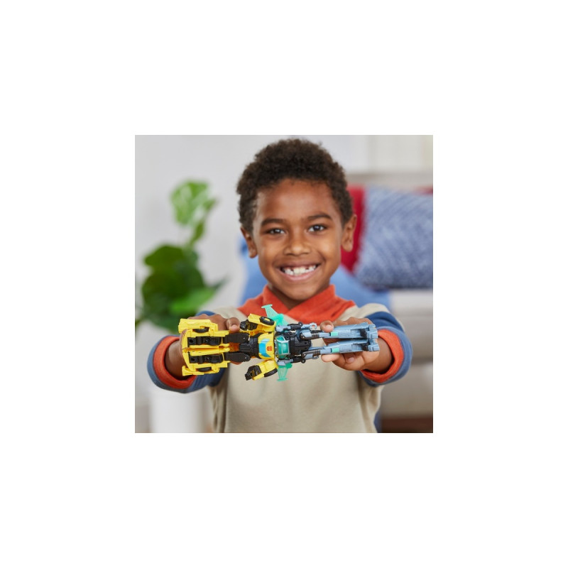 Hasbro Transformers EarthSpark Cyber-Combiner Bumblebee und Mo Malto, Spielfigur