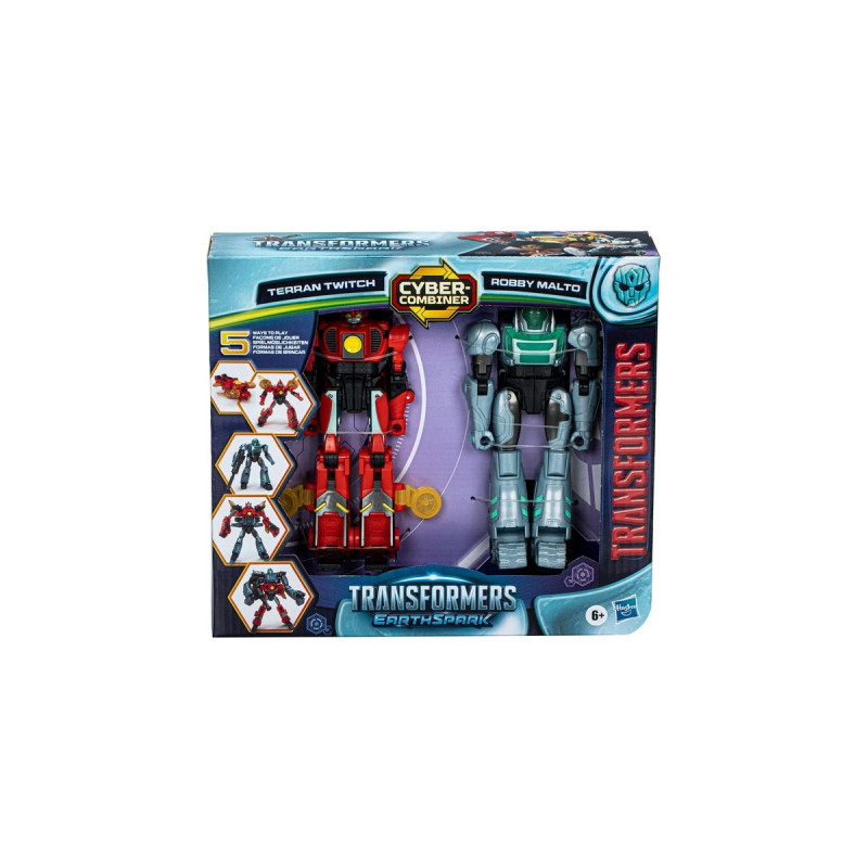 Hasbro Transformers EarthSpark Cyber-Combiner Terran Twitch und Robby Malto, Spielfigur