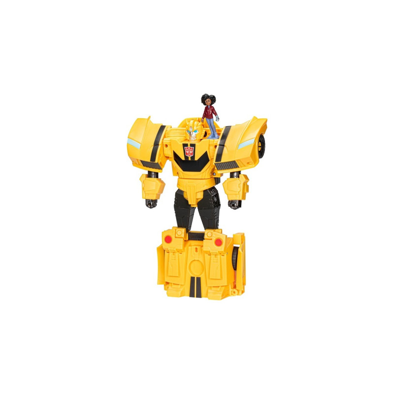 Hasbro Transformers EarthSpark Spin Changer Bumblebee und Mo Malto, Spielfigur