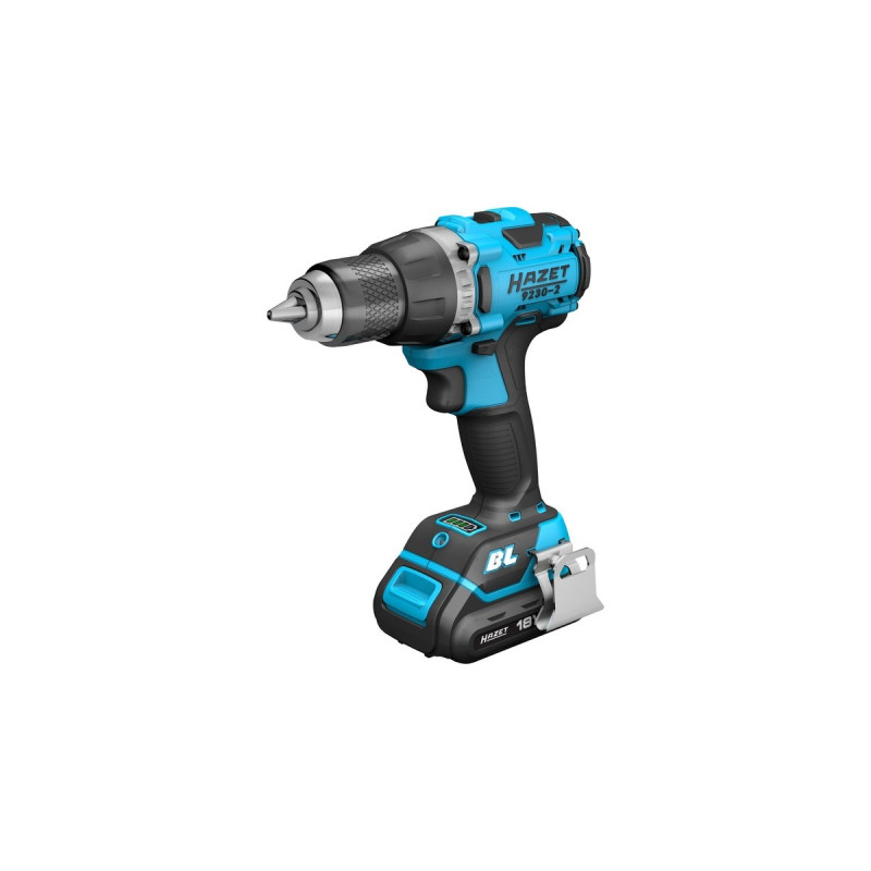 Hazet Akku-Bohrmaschine Satz 9230-2, 18Volt, Bohrschrauber(blau/schwarz, Li-Ionen Akku 2Ah)