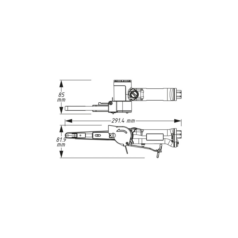 Hazet Bandschleifer 9033N-4(blau/schwarz)