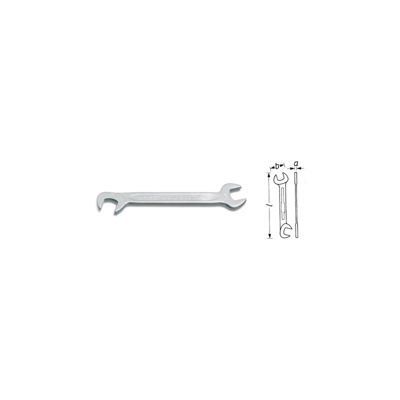 Hazet Doppel-Maulschlüssel 440-5, 5mm, Schraubenschlüssel(chrom, kurze, dünne Ausführung, Sechskant)