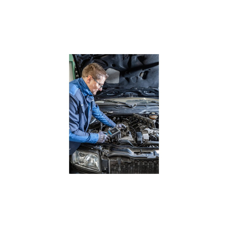 Hazet HD Video-Endoskop 4812-11/5FS, 5-teiliges Set, Inspektionskamera(grau, SD-Karte 32 GB, Front- und Seitenkamera)