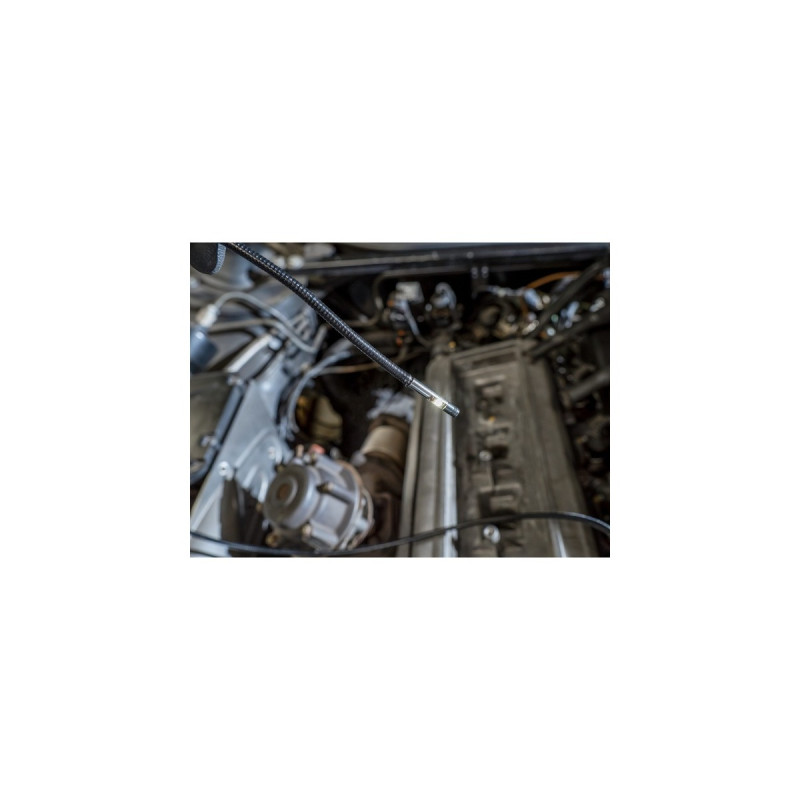 Hazet HD Video-Endoskop 4812-11/5FS, 5-teiliges Set, Inspektionskamera(grau, SD-Karte 32 GB, Front- und Seitenkamera)