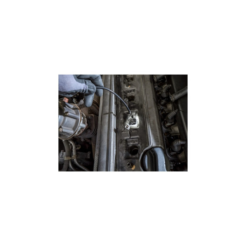 Hazet HD Video-Endoskop 4812-11/5FS, 5-teiliges Set, Inspektionskamera(grau, SD-Karte 32 GB, Front- und Seitenkamera)