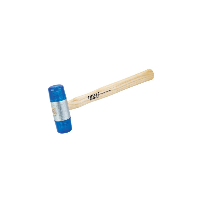 Hazet Kunststoff-Schonhammer 1951-27(blau/holz, rückschlagarm)