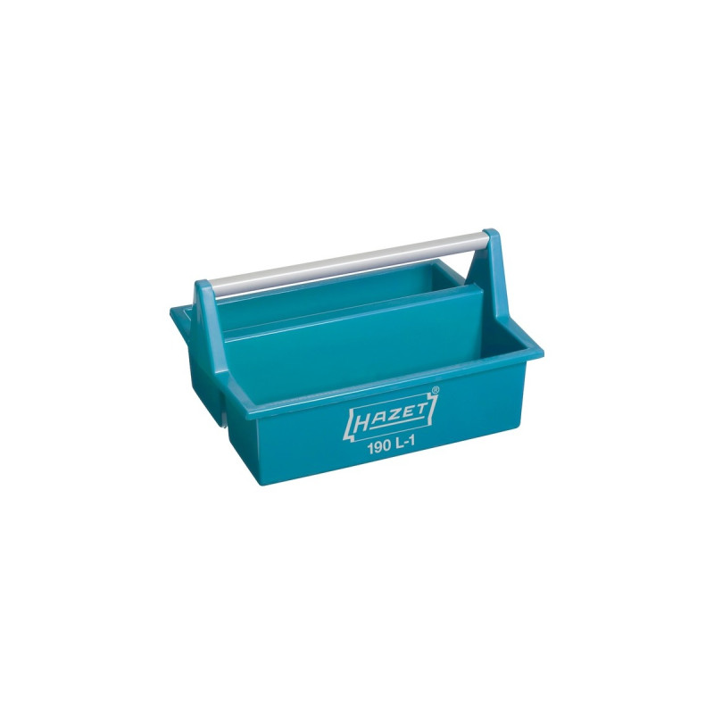 Hazet Kunststoff Tragekasten 190L-1, Werkzeugkiste(blau, Stabiler Aluminium-Tragegriff)