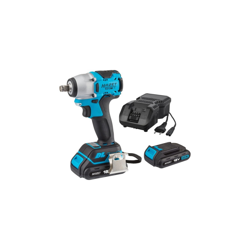Hazet Mini Akku-Schlagschrauber Satz 9212M-1, 18Volt(blau/schwarz, Li-Ionen Akku 2Ah)