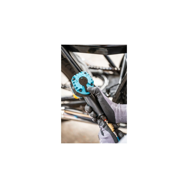 Hazet Mini Twin Turbo Schlagschrauber 9012MTT, extra kurz(schwarz/blau, Lösemoment 1.600 Nm)