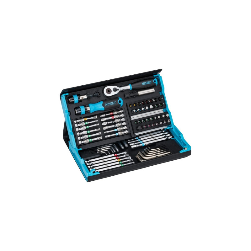 Hazet SmartCase Bit-Satz 2200SC-31, 73-teilig(schwarz/blau, 1/4