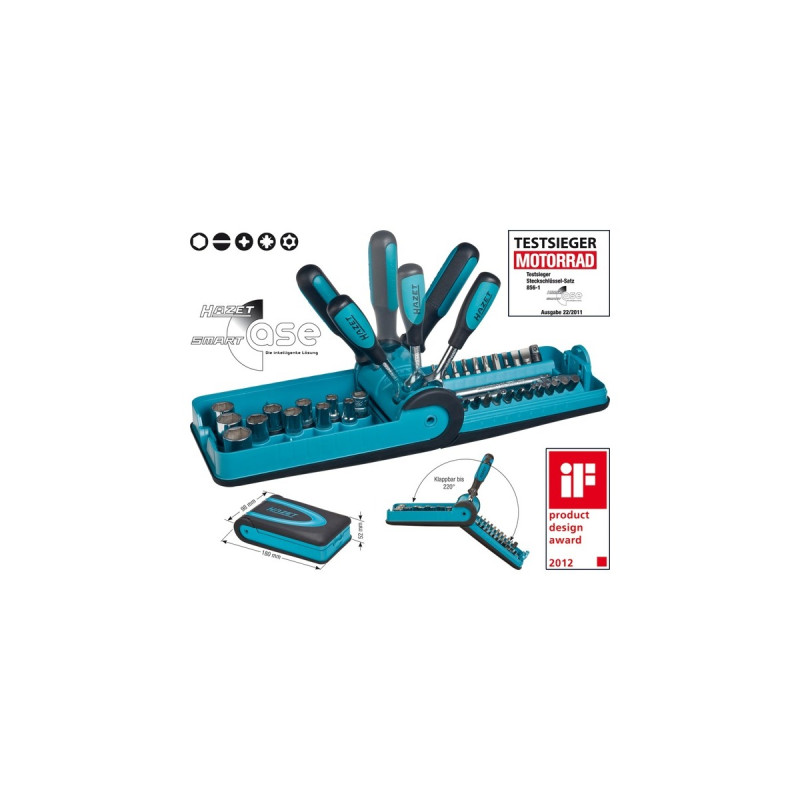 Hazet Steckschlüssel Satz 856-1, 1/4