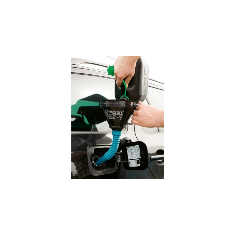 Hazet Trichter 198-1(schwarz/blau, mit flexiblem Schlauch)