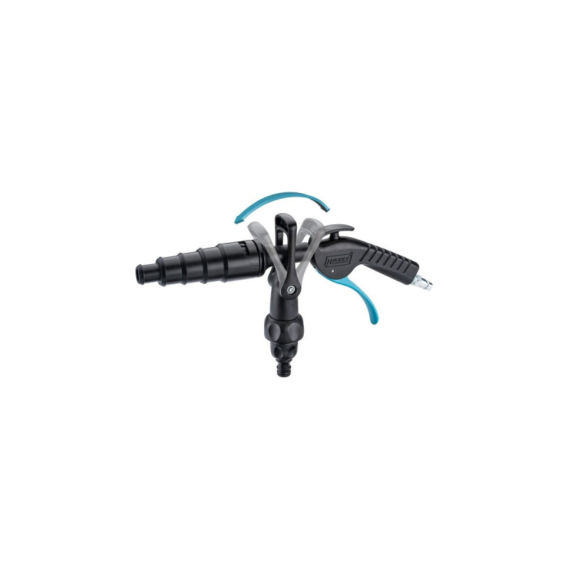 Hazet Waschpistolen Satz 9048P-2/3, Ausblas-Werkzeug(schwarz/blau, zur Reinigung von z.B. Kühlsystemen)