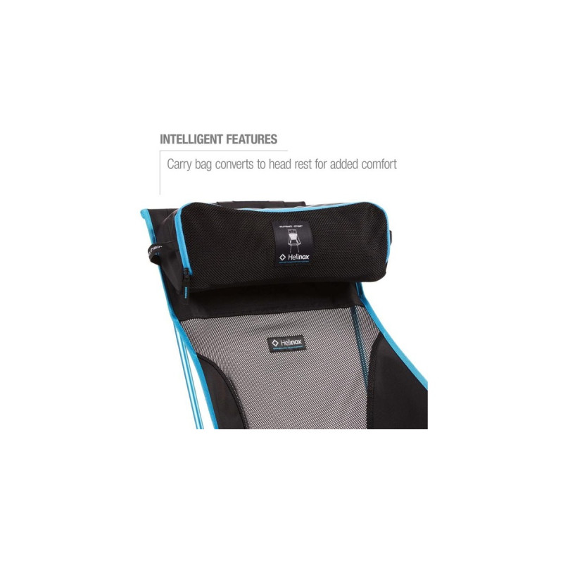 Helinox Camping-Stuhl Sunset Chair 11101R2(schwarz/blau, Black)