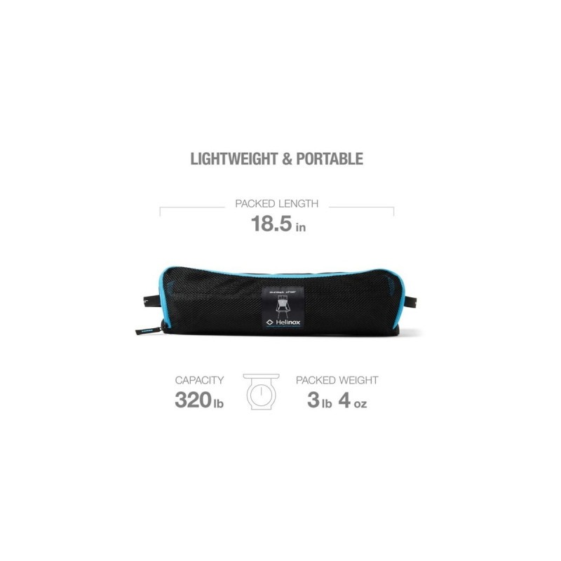 Helinox Camping-Stuhl Sunset Chair 11101R2(schwarz/blau, Black)