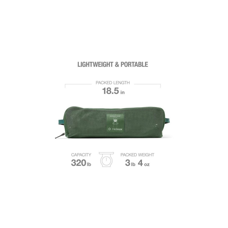 Helinox Camping-Stuhl Sunset Chair 11158R1(dunkelgrün/dunkelgrau, Forest Green)