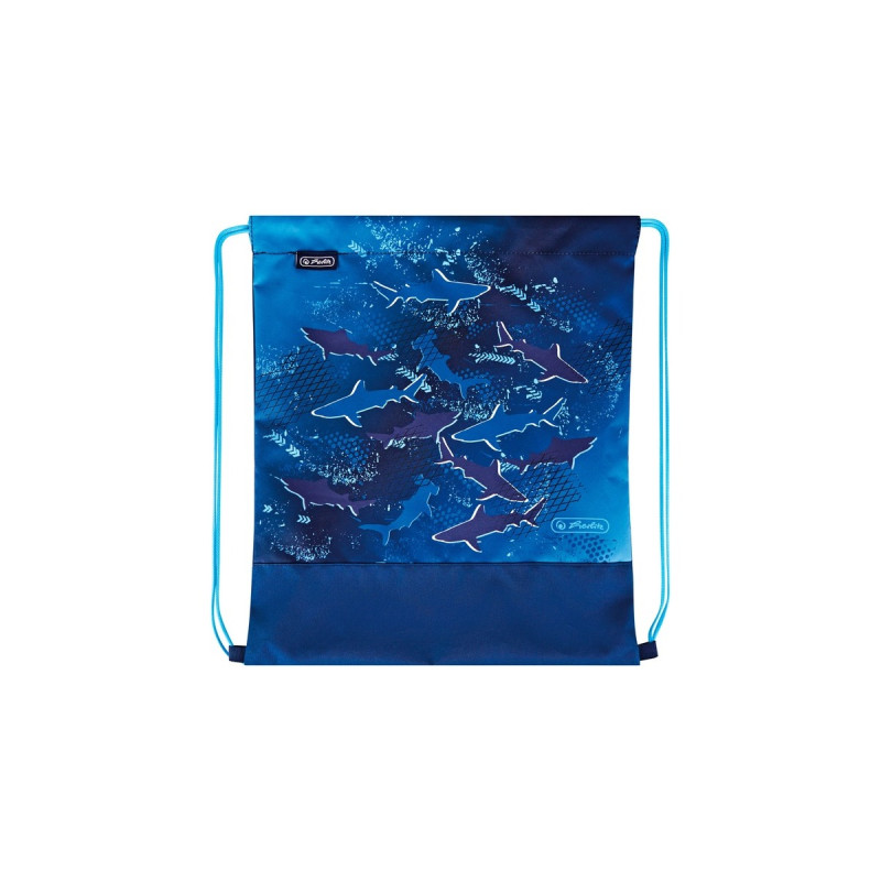 Herlitz FiloLight Plus Deep Sea, Schulranzen(dunkelblau/neon-blau, inkl. befülltem 16 tlg. Schüleretui, Faulenzer-Mäppchen, Sportbeutel)