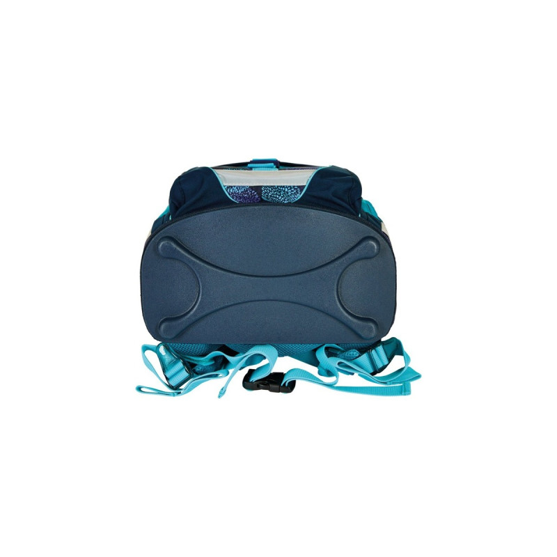 Herlitz FiloLight Plus Flower Owl, Schulranzen(dunkelblau/hellblau, inkl. befülltem 16 tlg. Schüleretui, Faulenzer Mäppchen, Sportbeutel)