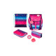 Herlitz FiloLight Plus Pink Stars, Schulranzen(pink/lila, inkl. befülltem 16 tlg. Schüleretui, Faulenzer-Mäppchen, Sportbeutel)