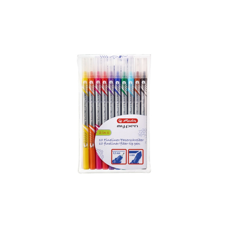 Herlitz Fineliner-Faserschreiber my.pen, Stift(10er)