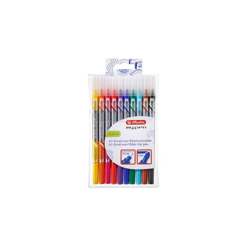 Herlitz Fineliner-Faserschreiber my.pen, Stift(10er)