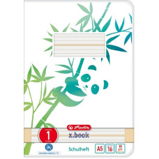 Herlitz Heft A5 16 Blatt Lineatur 01 GREENline Panda(A5)