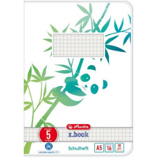 Herlitz Heft A5 16 Blatt Lineatur 05 GREENline Panda(A5)