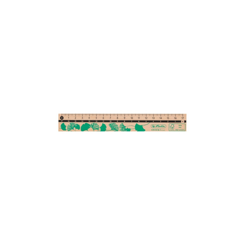 Herlitz Lineal 17cm, aus Holz(hellbraun)