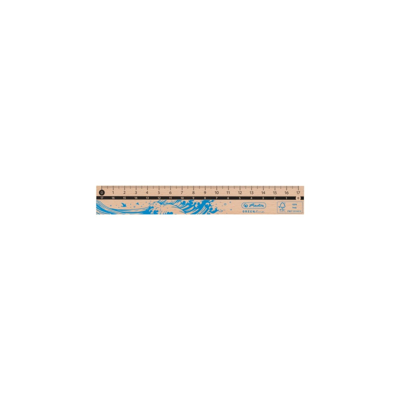 Herlitz Lineal 17cm, aus Holz(hellbraun)