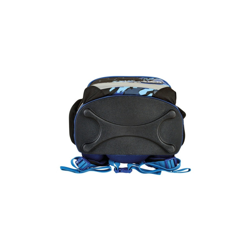 Herlitz Loop Plus CamouCross, Schulranzen(schwarz/blau, inkl. 16 tlg. Schüleretui, Faulenzermäppchen, Sportbeutel)