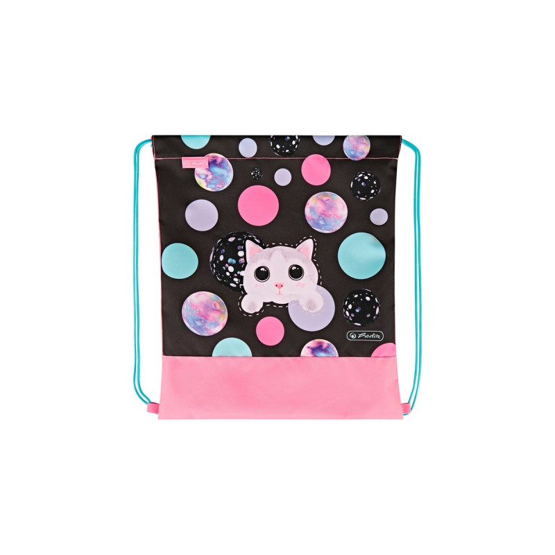 Herlitz Loop Plus Cute Cat, Schulranzen(pink/braun, inkl. 16 tlg. Schüleretui, Faulenzer-Mäppchen, Sportbeutel)