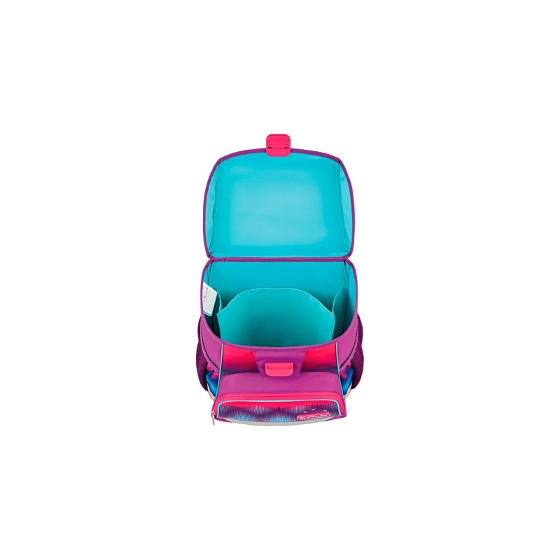 Herlitz Loop Plus Funky Horse, Schulranzen(lila/pink, inkl. 16 tlg. Schüleretui, Faulenzer-Mäppchen, Sportbeutel)