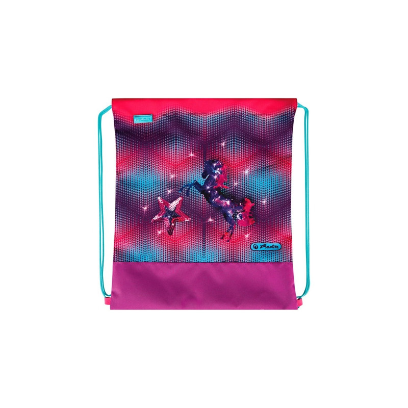 Herlitz Loop Plus Funky Horse, Schulranzen(lila/pink, inkl. 16 tlg. Schüleretui, Faulenzer-Mäppchen, Sportbeutel)