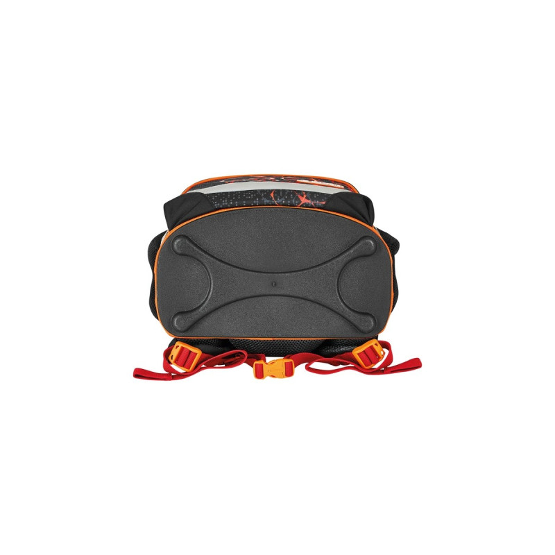 Herlitz Loop Plus Mechanic, Schulranzen(schwarz/hellorange, inkl. 16 tlg. Schüleretui, Faulenzermäppchen, Sportbeutel)