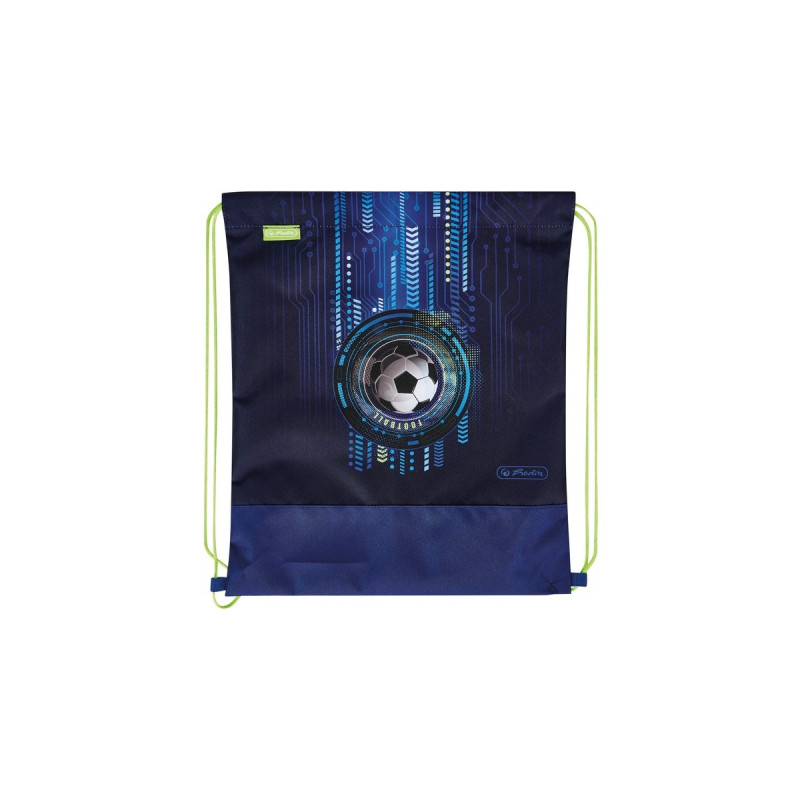 Herlitz Loop Plus Soccer, Schulranzen(blau, inkl. 16 tlg. Schüleretui, Faulenzermäppchen, Sportbeutel)