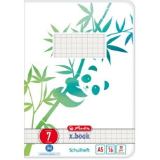 Herlitz Schulheft A5 16 Blatt Lineatur 07 GREENline Panda(A5)