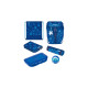 Herlitz SoftLight Plus GreenLine Deep Sea, Schulranzen(blau, inkl. befülltem 16 tlg. Schüleretui, Faulenzermäppchen, Sportbeutel)
