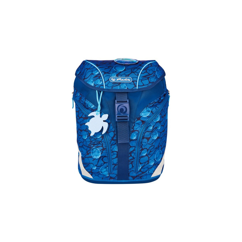 Herlitz SoftLight Plus GreenLine Deep Sea, Schulranzen(blau, inkl. befülltem 16 tlg. Schüleretui, Faulenzermäppchen, Sportbeutel)