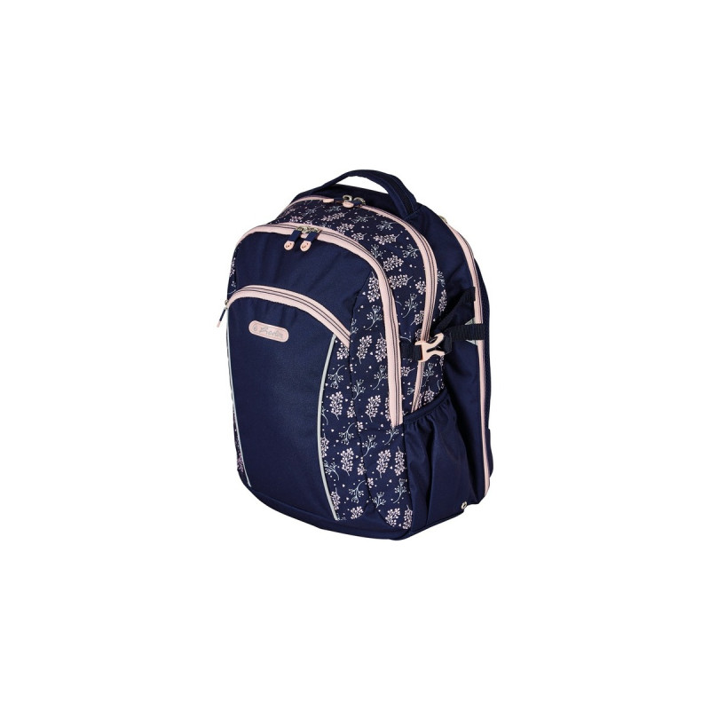 Herlitz Ultimate Blossom, Rucksack(dunkelblau/rosa)