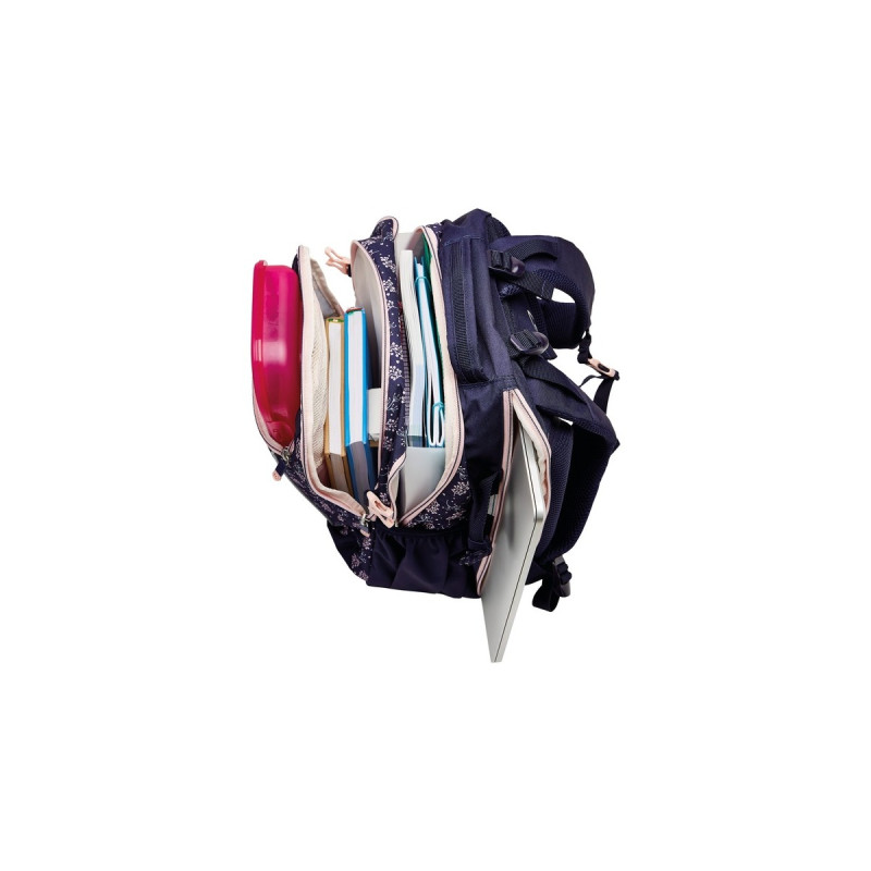 Herlitz Ultimate Blossom, Rucksack(dunkelblau/rosa)