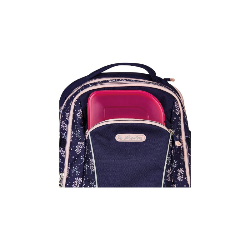 Herlitz Ultimate Blossom, Rucksack(dunkelblau/rosa)