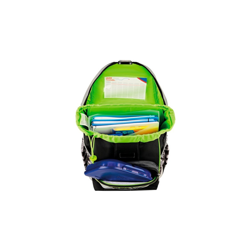 Herlitz UltraLight Plus Camo Dragon, Schulranzen(grau/braun, inkl. 16 tlg. Schüleretui, Faulenzermäppchen, Sportbeutel)