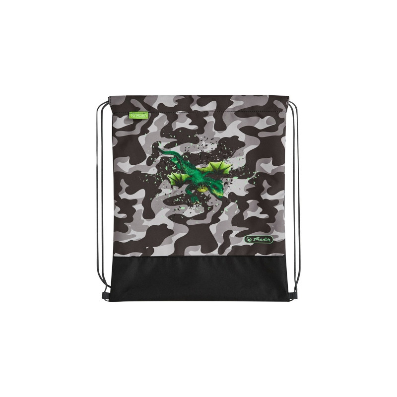Herlitz UltraLight Plus Camo Dragon, Schulranzen(grau/braun, inkl. 16 tlg. Schüleretui, Faulenzermäppchen, Sportbeutel)