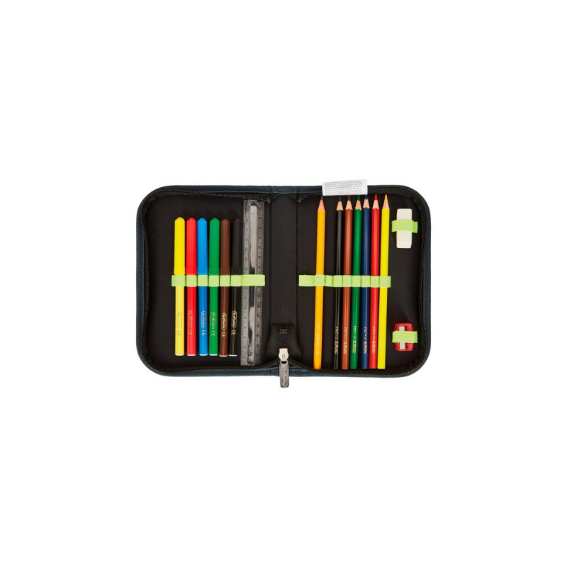 Herlitz UltraLight Plus Camo Dragon, Schulranzen(grau/braun, inkl. 16 tlg. Schüleretui, Faulenzermäppchen, Sportbeutel)