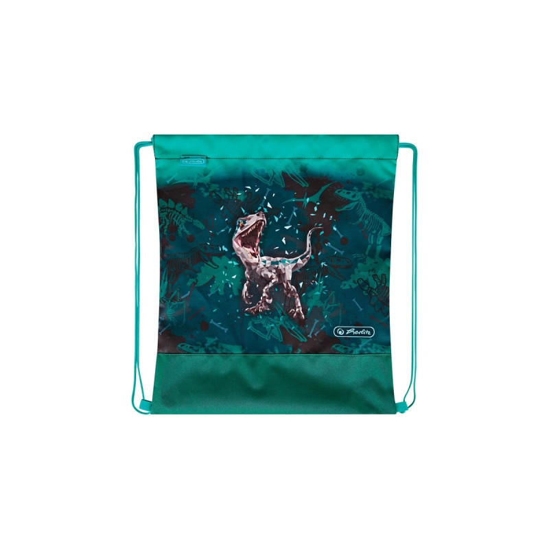 Herlitz UltraLight Plus Green Rex, Schulranzen(grün/grau, inkl. 16 tlg. Schüleretui, Faulenzermäppchen, Sportbeutel)